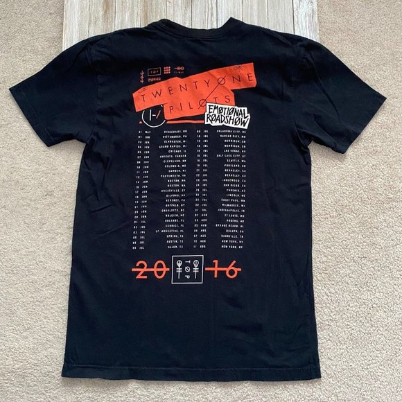 Twenty One Pilots S Emotional Roadshow 2016 Tour Double Sided Graphic T-Shirt - Picture 6 of 12